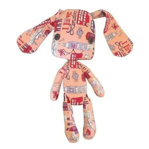 Handmade Pink "I love London" 18" Stuffed Bunny"